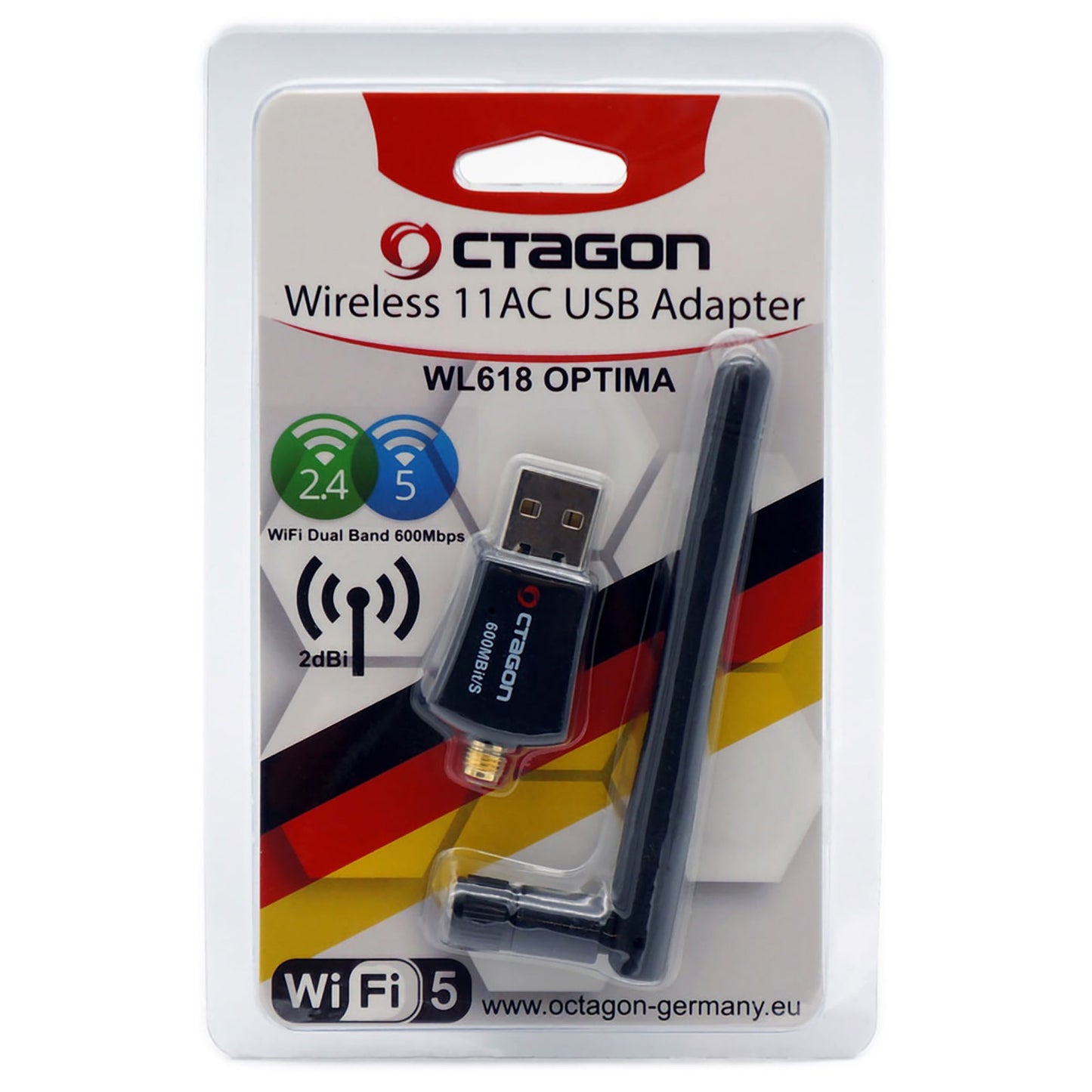 Octagon WL618 WLAN 600 Mbit/s USB 2 Adapter für VU+ Gigablue Protek TVIP