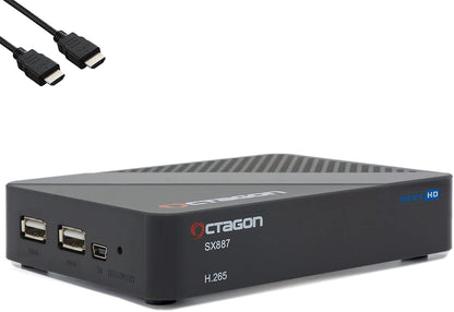 Octagon SX887 HD IP HDMI USB H.265 Stalker IPTV Receiver Schwarz