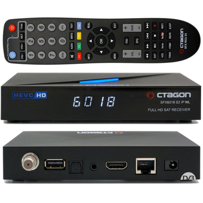 Octagon SFX6018 S2+IP WL HD H.265 HEVC 1xDVB-S2 E2 Linux Smart TV Sat Receiver