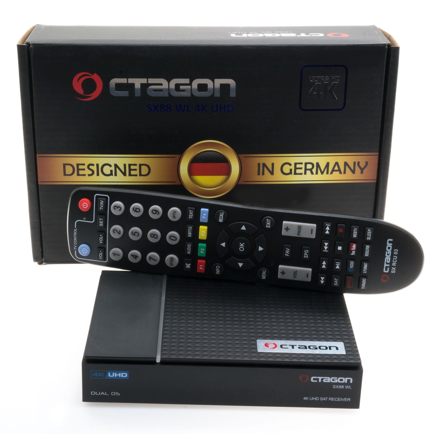 Octagon SX88 V2 WL 4K HD DVB-S2 SAT IPTV Receiver mit WLAN