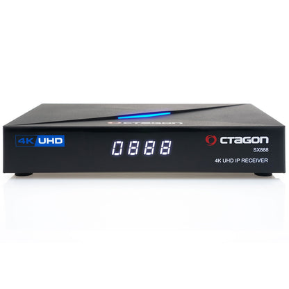 Octagon SX888 4K V2 Ultra HD IP HDMI USB H.265 Stalker IPTV Receiver Schwarz