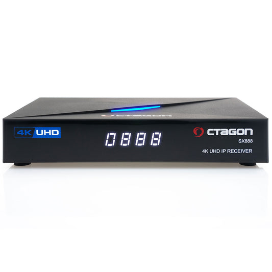 Octagon SX888 4K V2 Ultra HD IP HDMI USB H.265 Stalker IPTV Receiver Schwarz