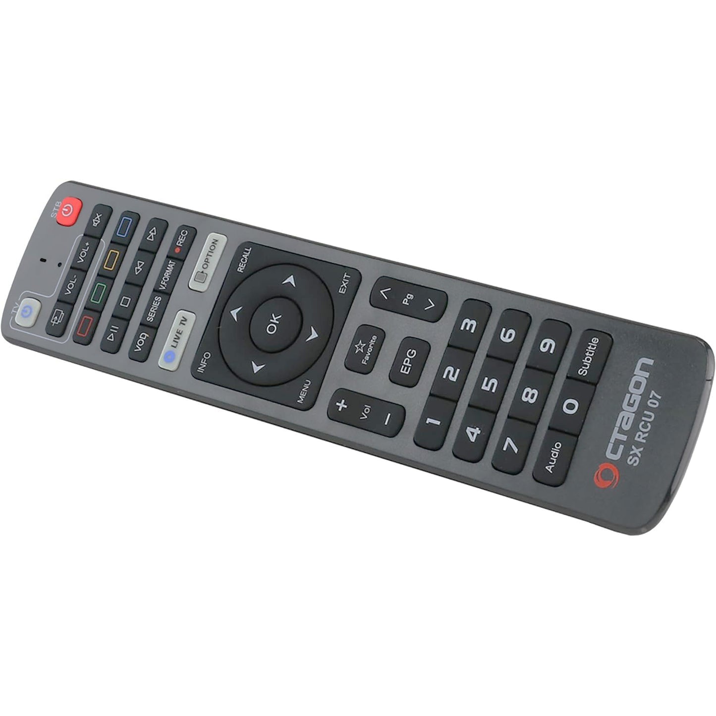 Octagon Fernbedienung SX RCU 07 Original Fernbedienung (neues Modell) für SX887, SX888, SX889, SX988, SFX6008, IP HD, IP8 4K
