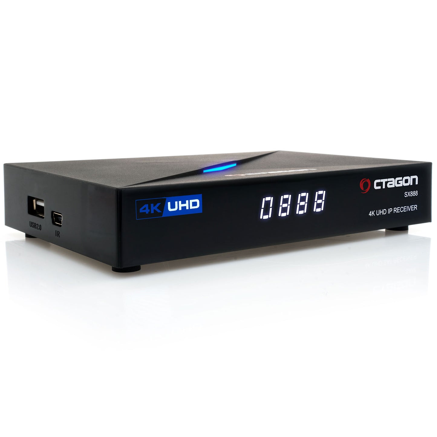 Octagon SX888 4K V2 Ultra HD IP HDMI USB H.265 Stalker IPTV Receiver Schwarz