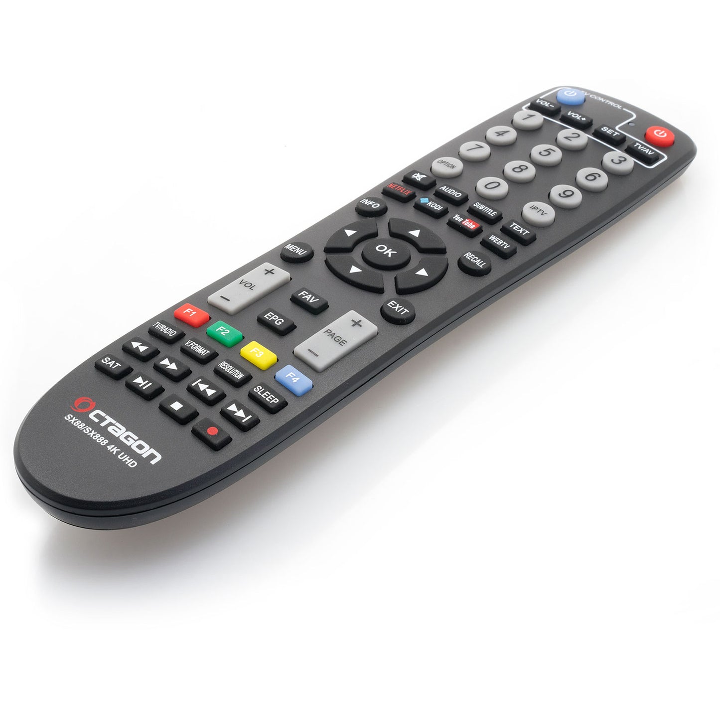 Octagon SX888 4K V2 Ultra HD IP HDMI USB H.265 Stalker IPTV Receiver Schwarz