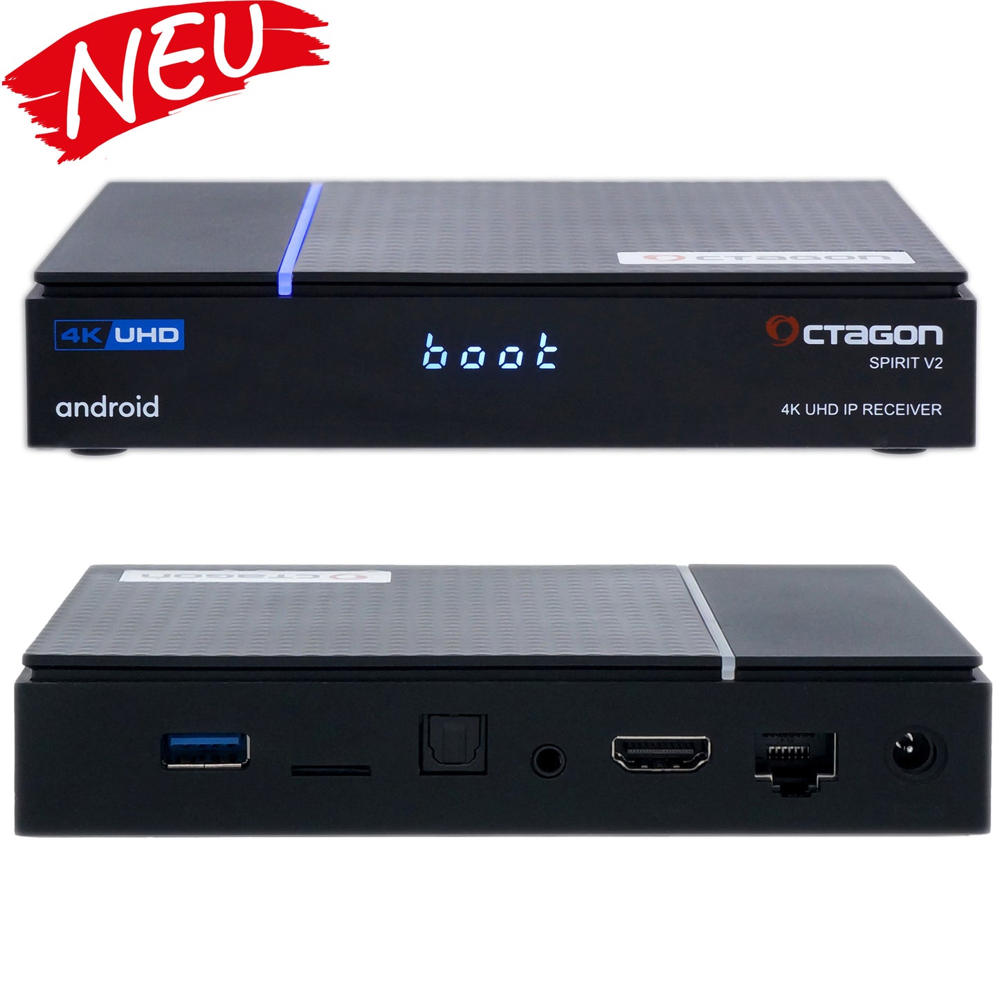 Octagon SPIRIT V2 PRO 4K UHD Android 11 IP-Receiver